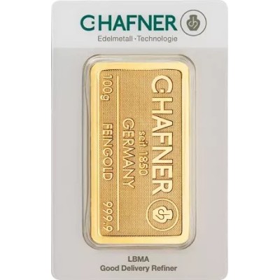 C. Hafner - 100 g - investičná zlatá tehla