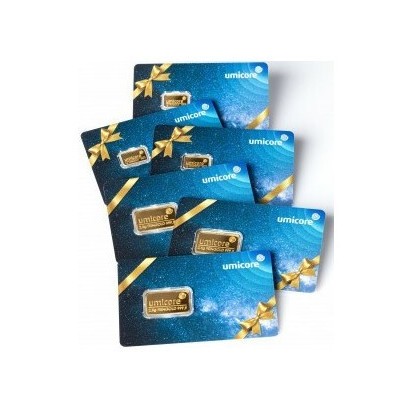 1 g Umicore - darčeková karta - Investičná zlatá tehla