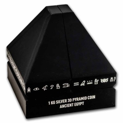 Pyramida 3D 1KG - strieborná zberateľská minca