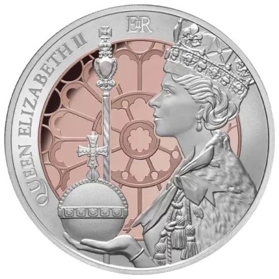 Sedmdesát let od korunovace - 1 Oz - stříbrná sběratelská mince (dodání 3.2.)