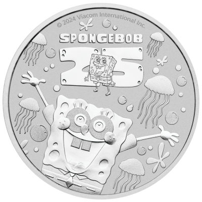Spongebob Squarepants - 1 Oz - strieborná investičná minca