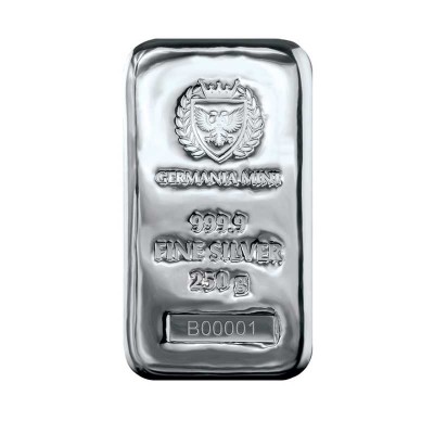 Germania Mint - 250g - strieborný investičný zliatok
