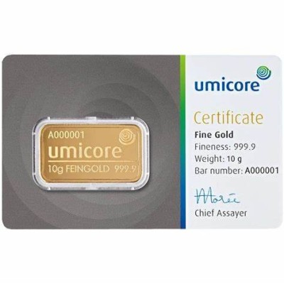 Umicore - 10g - investičný zlatý zliatok
