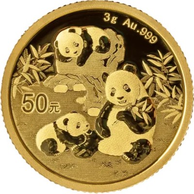 Panda (2025) - 3 g - zlatá investičná minca