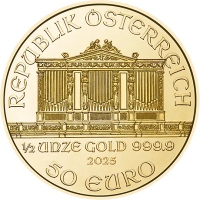 Wiener Philharmoniker (2025) - 1/2 Oz - zlatá investičná minca