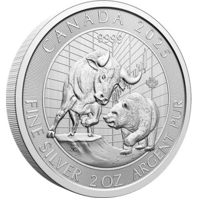 Bull and Bear (2025) - 2 Oz - strieborná investičná minca