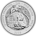 Tudor Beasts Queen Panther - 2 Oz - Strieborná investičná minca