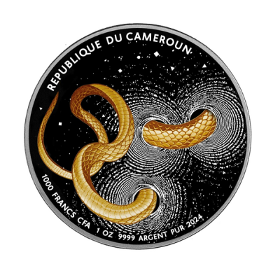 Herpeton Snake - 1 Oz - strieborná sberatělská minca