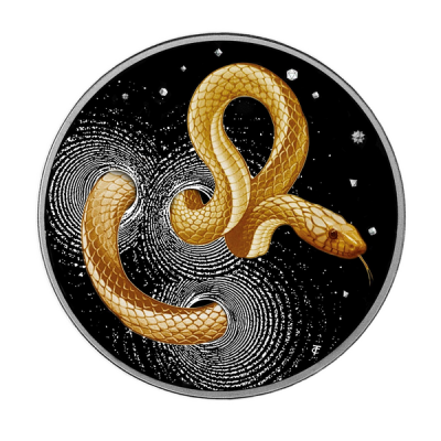 Herpeton Snake - 1 Oz - strieborná sberatělská minca