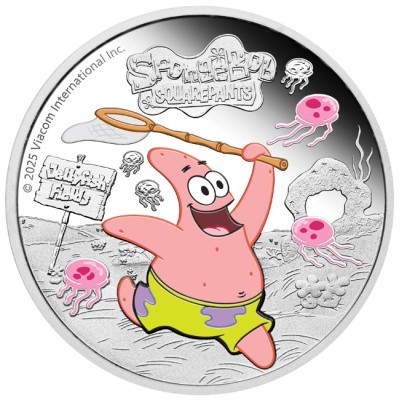 Patrick Star - 1 Oz - strieborná zberateľská minca
