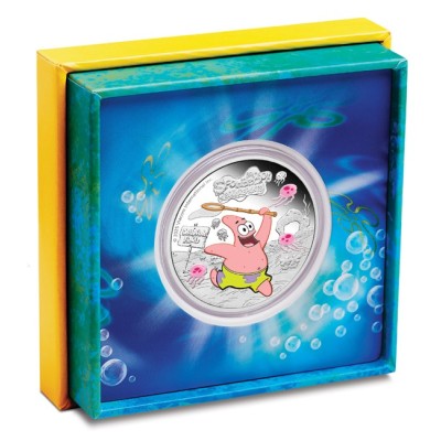 Patrick Star - 1 Oz - strieborná zberateľská minca