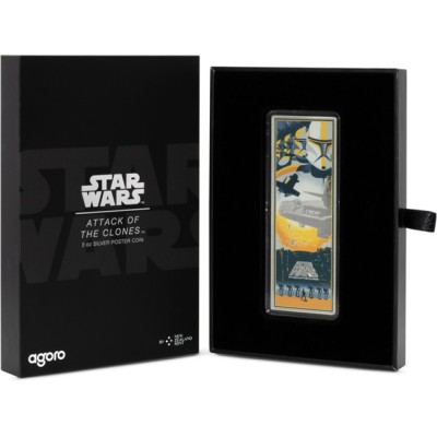 Star Wars: Attack of the Clones - 3 Oz - strieborná zberateľská minca
