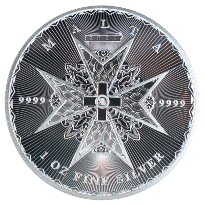 Maltský kríž (2025) - 1 Oz - strieborná investičná minca