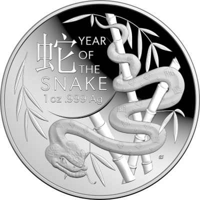 The Year of the Snake - 1 Oz - strieborná zberateľská minca