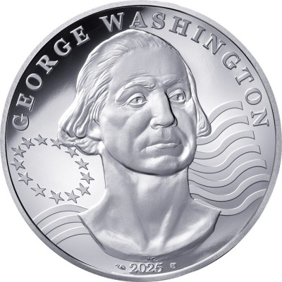 George Washington - 2 Oz - strieborná zberateľská minca