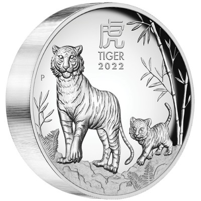 Australian Lunar Tiger - 5 Oz - strieborná zberateľská minca
