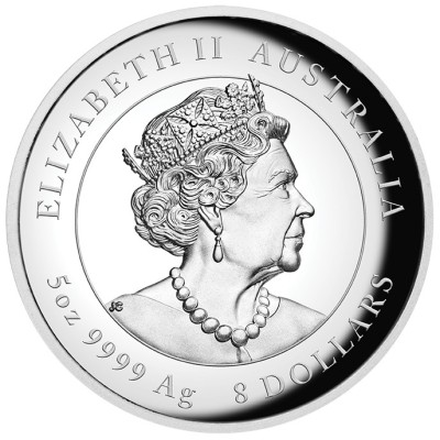 Australian Lunar Tiger - 5 Oz - strieborná zberateľská minca