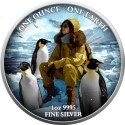Earth - 1 Oz - Antarctica - Strieborná zberateľská minca