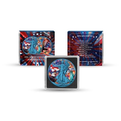 Deň nezávislosti - 1 Oz - strieborná zberateľská minca
