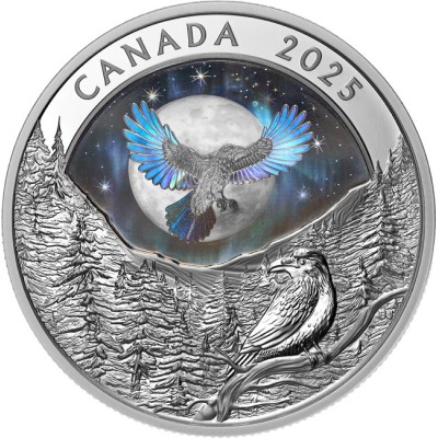 Moon Sky: Raven - 1 Oz - strieborná zberateľská minca