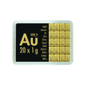 Gold Combibarren Valcambi 20x1 g - investičná zlatá těhlička