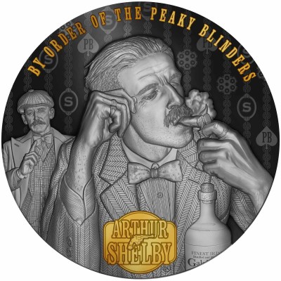 Peaky Blinders - Arthur Shelby - 2 Oz - strieborná zberateľská minca