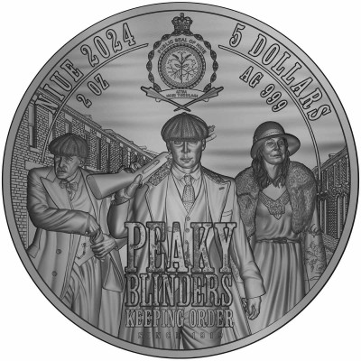 Peaky Blinders - Arthur Shelby - 2 Oz - strieborná zberateľská minca