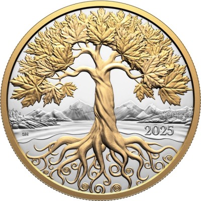 Maple Tree of Life - 5 Oz - strieborná zberateľská minca