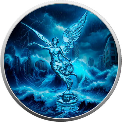 Mexiko Libertad - Sily prírody - Voda - 1 Oz - Strieborná zberateľská minca