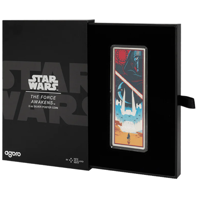 Star Wars: The Force Awakens - 3 Oz - strieborná zberateľská minca