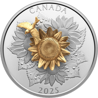 Stehlík a kvet (2025) - 5 Oz - strieborná zberateľská minca