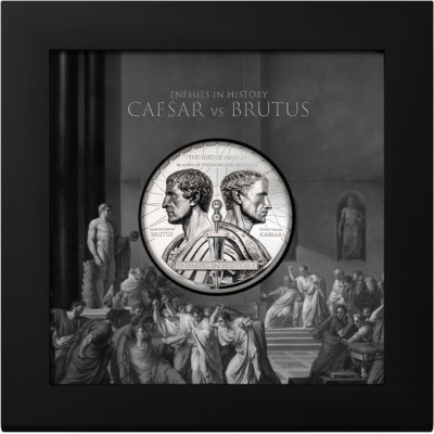 Brutus vs. Caesar (2025) - 2 Oz - strieborná zberateľská minca (dodanie 5.10.2025)