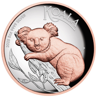 Austrálska koala (2025) - 5 Oz - strieborná zberateľská minca  (dodanie 25.9.2025)