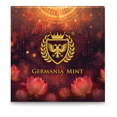 Germania Mint – Diwali Lakšmí – 2 Oz – strieborný zberateľský liaty odliatok