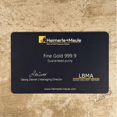 Heimerle + Meule - 0,5g - zlatá investičná těhlička