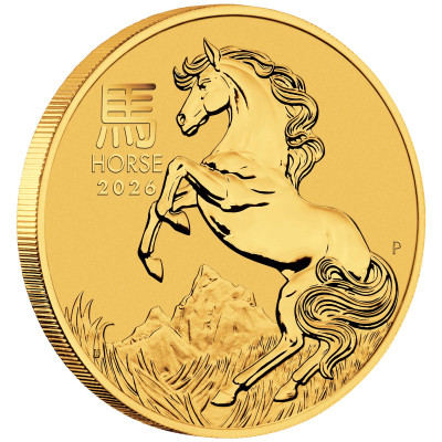 Lunar Year of the Horse (2026) - 1/4 Oz - zlatá investičná minca
