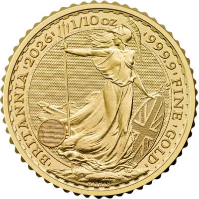 Britannia (2026) - 1/10 Oz - zlatá investičná minca