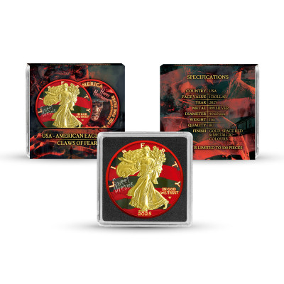 Americký orol (2025) - Claws of Fear - strieborná zberateľská minca