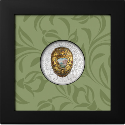 Fabergého vajce - Peter Veľký - 2 Oz - strieborná zberateľská minca
