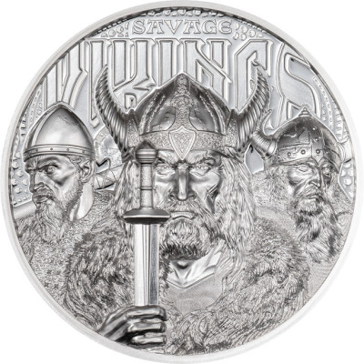 Divokí Vikingovia - 1 Oz - strieborná zberateľská minca
