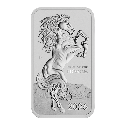 Lunar Rectangular Horse (2026) - 1 Oz - strieborná investičná minca