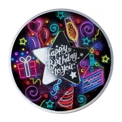 Happy Birthday Neon 17,5 g- strieborná minca