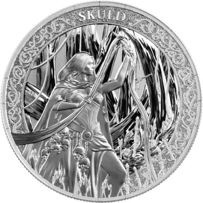 Čarodejnica Skuld - 1 Oz - strieborná zberateľská minca