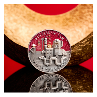 Stanislaw Lem - Bájky pre robotov - 2 Oz - strieborná zberateľská minca