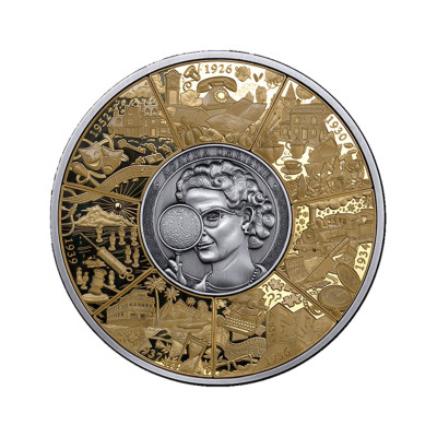 Agatha Christie (2026) - 5 Oz - strieborná zberateľská puzzle minca