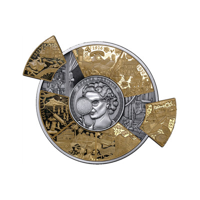 Agatha Christie (2026) - 5 Oz - strieborná zberateľská puzzle minca