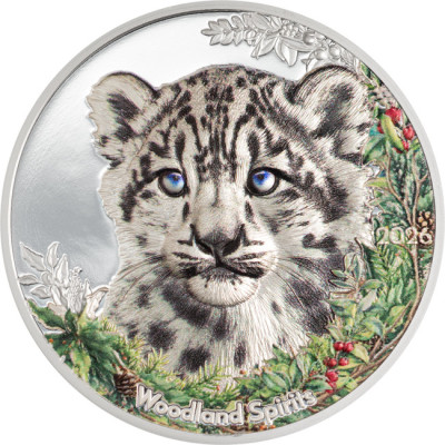 Snežný leopard (2026) - 1 Oz - strieborná zberateľská minca