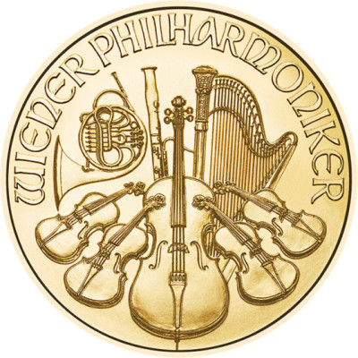 Wiener Philharmoniker (EUR staršie roky) - 1 Oz - zlatá investičná minca