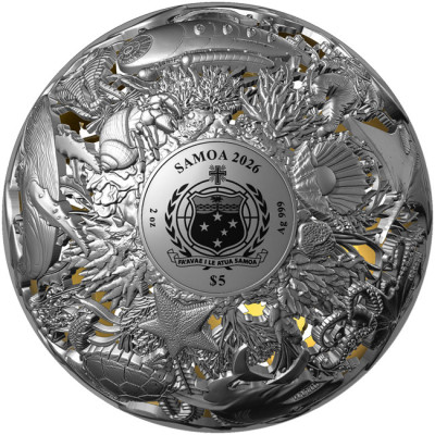 Sea & Surface - 2 Oz - strieborná zberateľská minca
