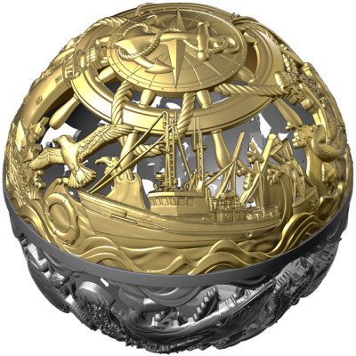 Sea & Surface - 2 Oz - strieborná zberateľská minca